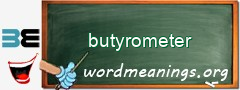 WordMeaning blackboard for butyrometer